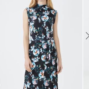 BCBGMAXAZRIA Serenity MIDI Dress in Black Combo